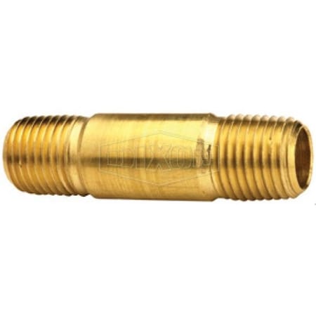 Dixon Long Pipe Nipple, 2 in Nominal, 6 in L, Brass, MNPT End Style TN200X6B